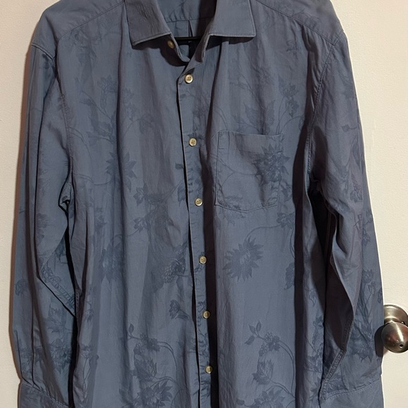 Tommy Bahama Other - Vintage Tommy Bahama Blue Floral Silk Blend Button Down Shirt